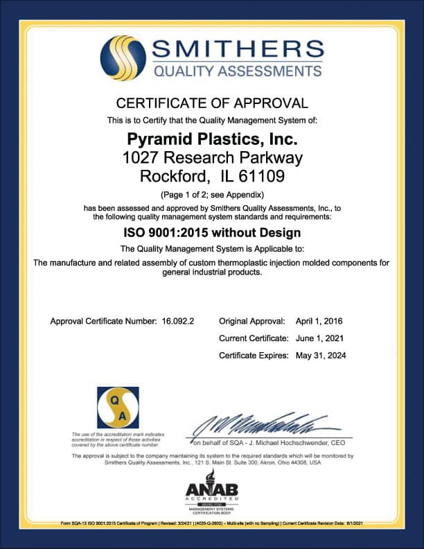 ISO 9001 : 2015 Certification - Page 1